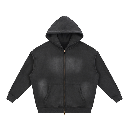 BlankDesignsCo vintage Zip Up "Never Home" Hoodie