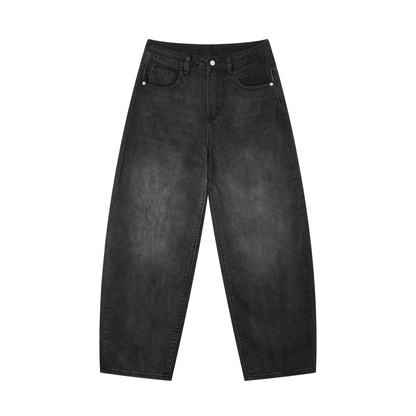 BlankDesignsCo "Never Home" Washed Barrel Leg Jeans