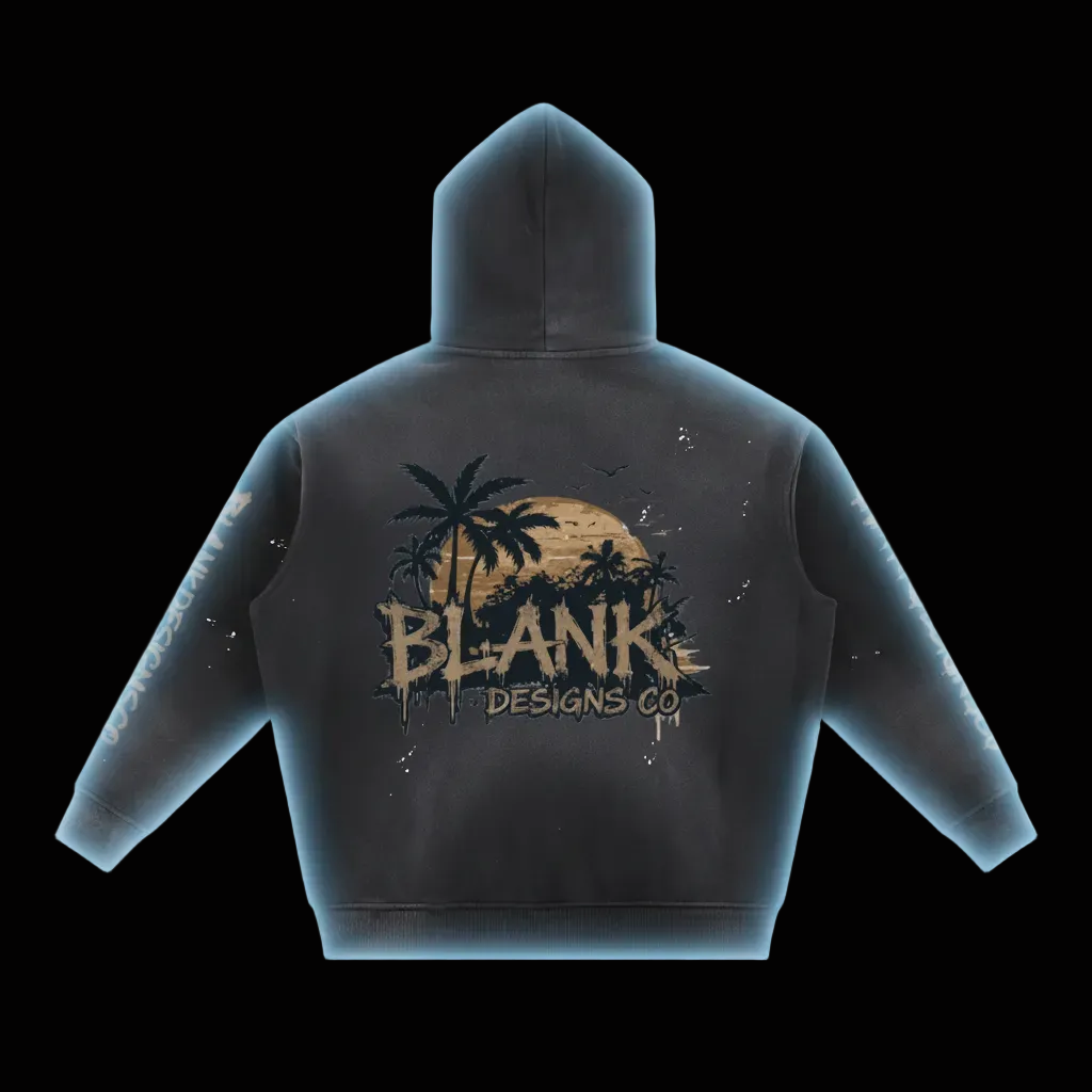 BlankDesignsCo Midnight Ripped Hoodie