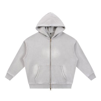 BlankDesignsCo vintage Zip Up "Never Home" Hoodie