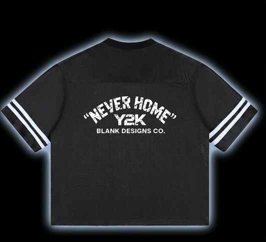 BlankDesignsCo Jersey Style "Never Home" Tee