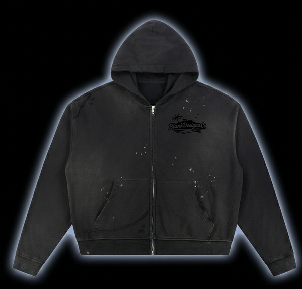 BlankDesignsCo Ripped Style Zip Up